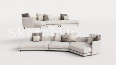 19393. Free Sketchup Sofa Model Download (2)